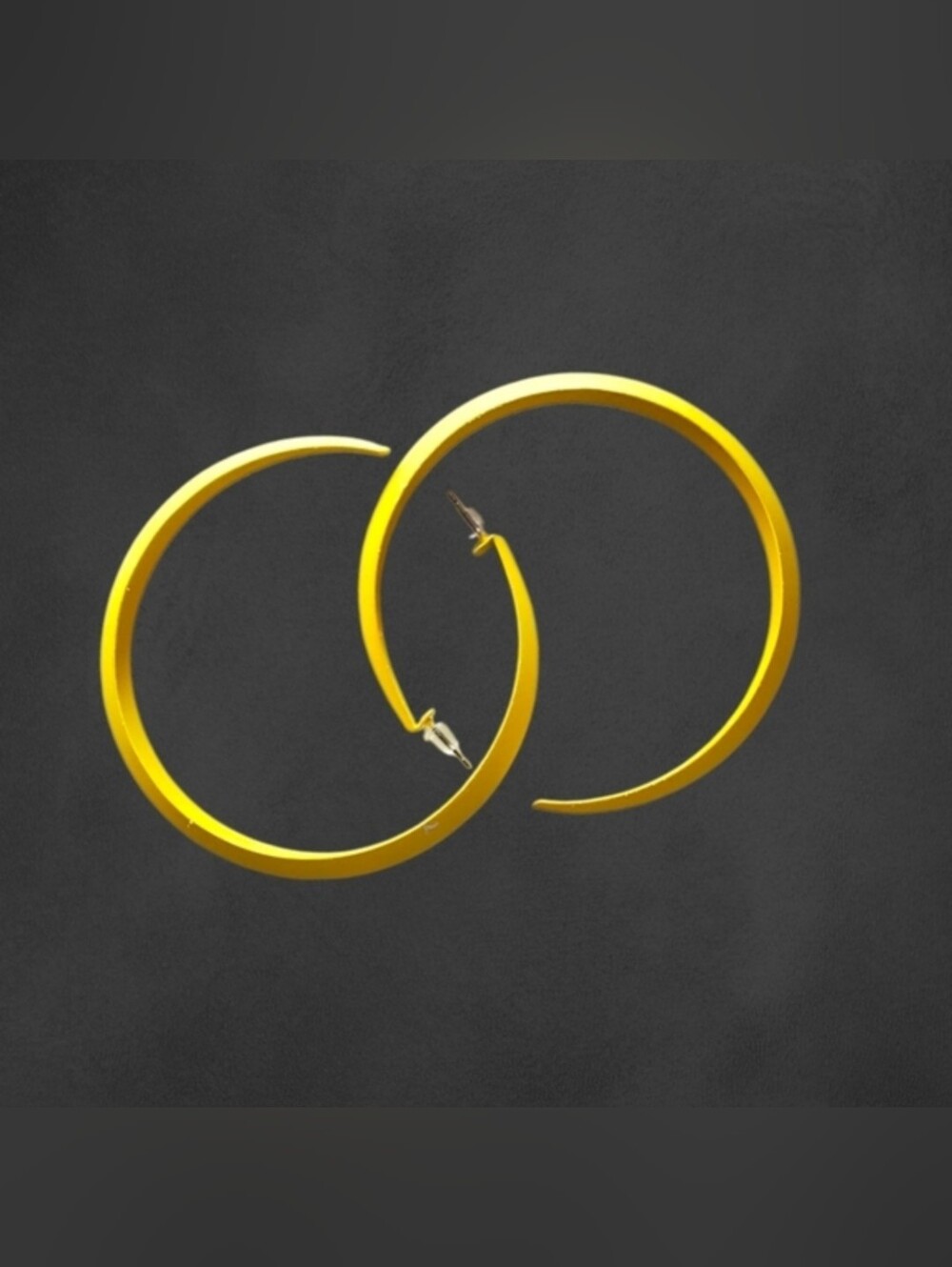 Yellow Open Hoop Earrings - Yellow